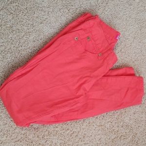 Coral skinny pants